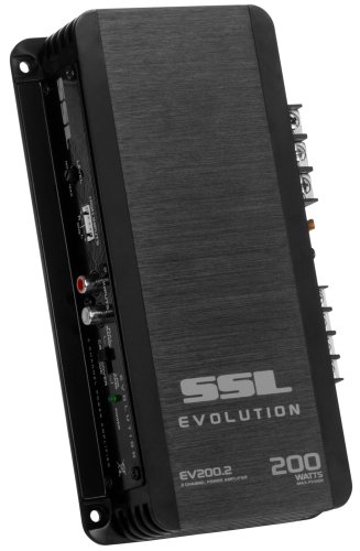 Sound Storm Laboratories EV200.2 Evolution 200 Watt, 2 Channel, 2 to 8 Ohm Stable Class A/B, Full Range, Car Amplifier, Black