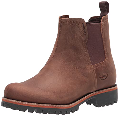 Chaco Women's Fields Chelsea Waterproof Boot, Chestnut Brown, 9