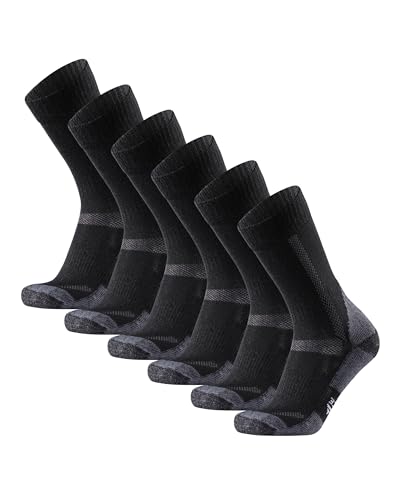 DANISH ENDURANCE Merino Wool Hiking Socks for Men & Women - Moisture Wicking Hiking Socks Cushioned to Prevent Blisters and Sore Feet - Small, Medium, Large sizes - 3 Pair Pack for Men and Women