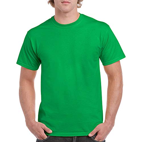 Gildan mens Heavy Cotton T-shirt, Style G5000, Multipack Shirt, Irish Green (2-pack), Large US