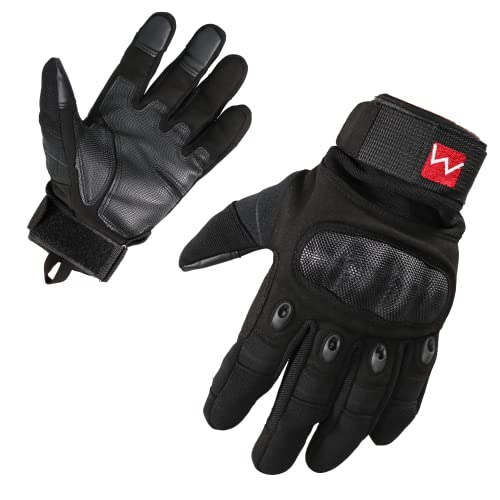 Monster Fairings Motorcycle Warm Winter Gloves Men, Touch Screen Full Finger Insulated Waterproof Gloves for Motorbike, Cycling, ATV, Bike, Camping, Climbing, Hiking, Work, Sports Unisex