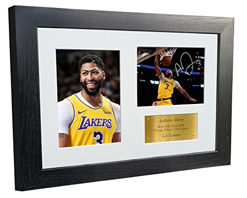 12x8 A4 Anthony Davis LA Lakers Los Angeles Autographed Signed Photo Photograph Picture Frame Basketball Poster Gift G