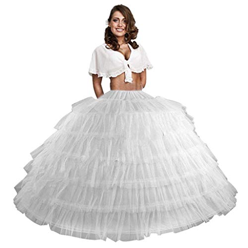 Ieuan Upgraded Enlarged Full White Ball Gown 7 Hoops Wedding Accessories Petticoat Underskirt Slips Quinceanera Gown for Wedding Dress