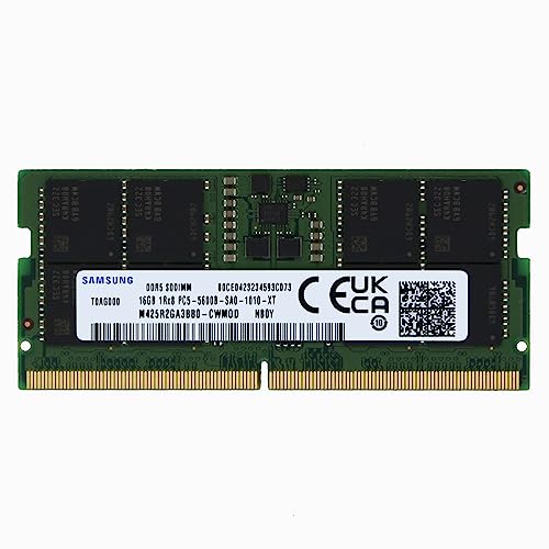Samsung 16GB (1x16GB) DDR5 5600MHz PC5-44800 SODIMM 1Rx8 CL46 1.1v M425R2GA3BB0-CWM Notebook Laptop RAM Memory Module Upgrade Adamanta