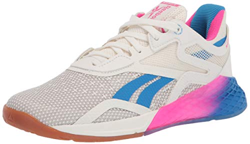 Reebok womens Nano X Cross Trainer , chalk/Proud Pink/Horizon Blue , 10.5 medium US