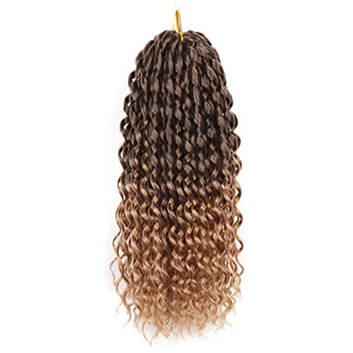 Crochet Braid Loose Deep Wave Hair Synthetic Soft Faux Pre Stretched Curly Hair Extensions T4 27 16inches 3Pcs/Lot