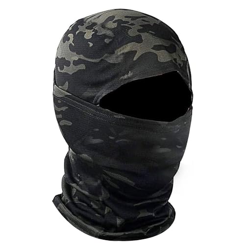 Military Camo Face Mask Bandana Balaclava Hood Headwear for Men Women Tactical Training Cycling Ski Wind-Resistant Hunting