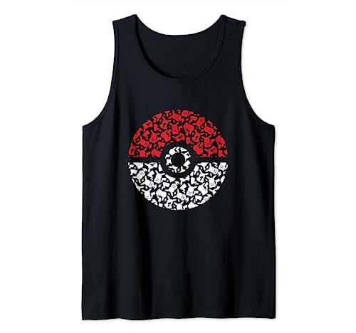 Pokémon - Pokeball Pikachu Pattern Tank Top