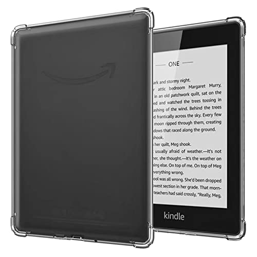 SFFINE Clear Case Compatible for 6' Kindle Paperwhite (10th Generation,2018 Release),Scratchproof Thin Slim Soft TPU Gel Silicone Case Cover for Kindle Paperwhite 4 10th Gen (Transparent)