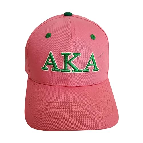 AKA Sorority Paraphernalia Hat for Women Greek Pink and Green Baseball Cap Gift