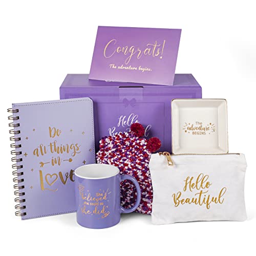 ATFUNSHOP Graduation Gifts for Her Graduation Mug Set for Women Includes Mug Weekly Planner Trinket Tray Makeup Pouch Fluffy Socks Card 2023 2024 Graduation Gift Basket for Nurse