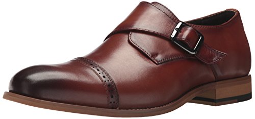 STACY ADAMS mens Desmond Cap Toe Monk Strap Loafer, Cognac, 11 US