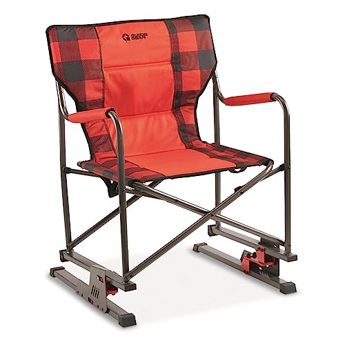 Guide Gear Bounce Director’s Camp Chair, Oversized, Portable, Folding, Outdoor Rocking Chair, 300-lb. Capacity