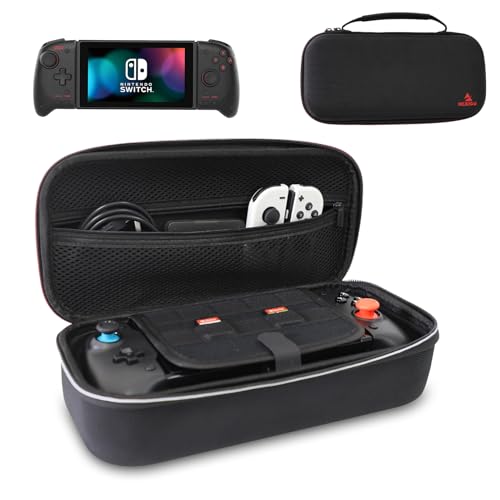 NexiGo Switch Controller Grip Carrying Case for Nintendo Switch/Switch OLED, 10 Game Card Holders, Compatible with Split Pad Pro, ZenGrip Pro, Gripcon, Joypad, Joy-Cons and Many Larger Grips