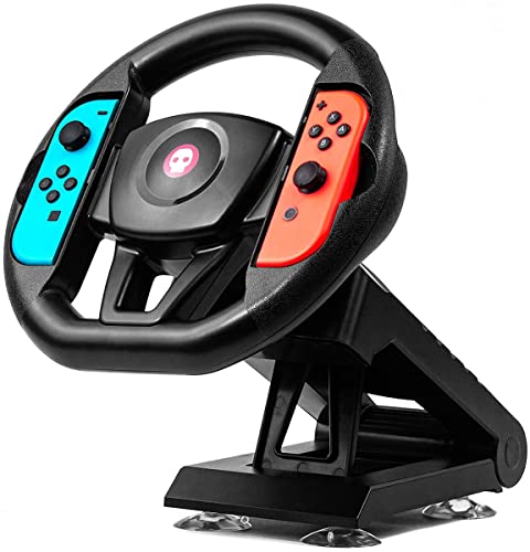Numskull Nintendo Switch Joy-Con Steering Wheel Table Attachment, Switch Racing Wheel Accessory,Black