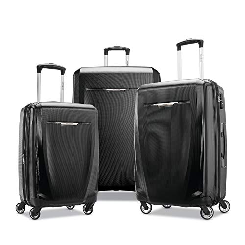 Samsonite Winfield 3 DLX Hardside Luggage with Spinners, 3-Piece Set (20/25/28), Black