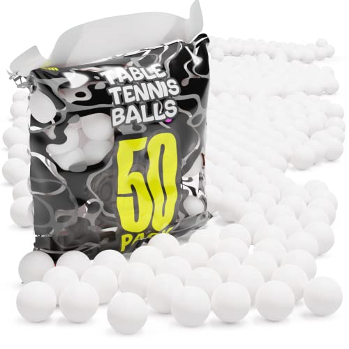 15 Pack White Ping Pong Balls 1 Star 40mm Official Size + Weight Professional ABS Table Tennis Ball for Training & Practice - Durable High Performance