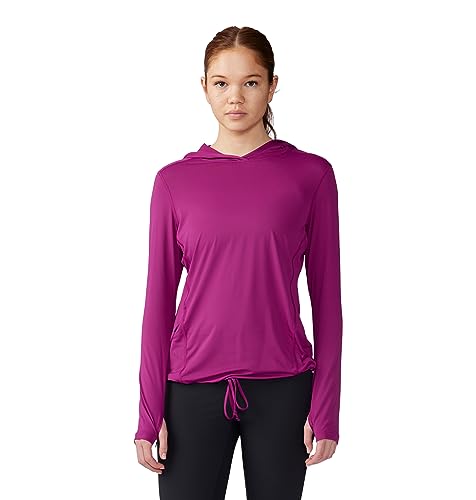 Mountain Hardwear Women's Crater Lake Long Sleeve Hoody, Berry Glow, Medium