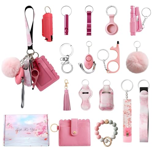 Tasmtto Keychain for Women, Gifts for Woman and Girls (Pink keychain set)