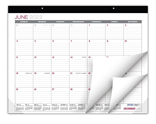 Global Printed Products Professional Desk Calendar 2024: Monthly Pages - 22'x17' - Runs Through December 2024