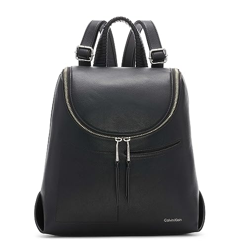 Calvin Klein Lake Organizational Backpack, Black/Silver