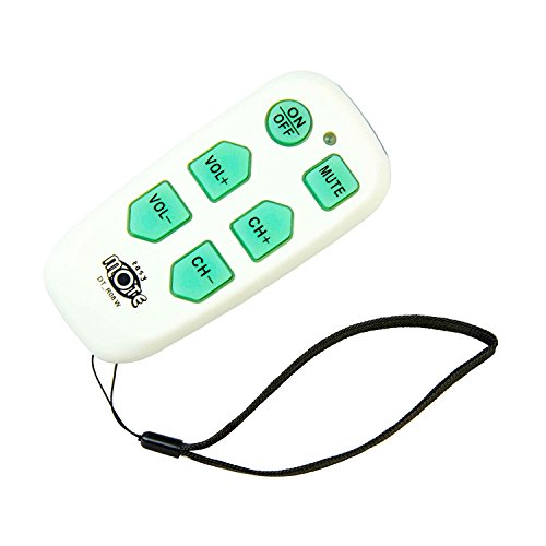 Universal Big Button TV Remote - EasyMote | DT-R08W. Backlit, Easy Use, Smart, Learning Television & Cable Box Controller, Perfect for Assisted Living Elderly Care. White TV Remote Control