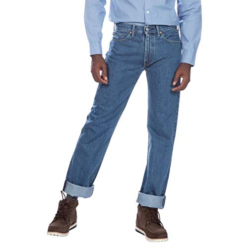 Levi's Men's 505 Regular Fit Jeans (Also Available in Big & Tall), Medium Stonewash, 34W x 32L