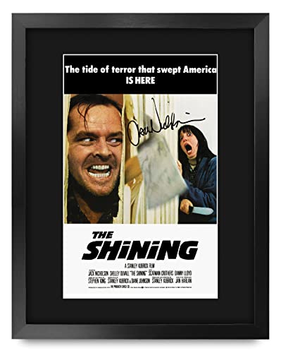HWC Trading Framed 11' x 14' Print - The Shining Movie Poster Jack Nicholson Signed Gift Mounted Printed Autograph Film Gifts Photo Picture Display