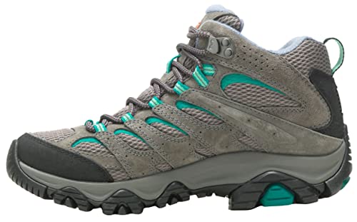Merrell Women's Moab 3 MID WP Waterproof Hiking Shoe, Granite/Marine, 10 M