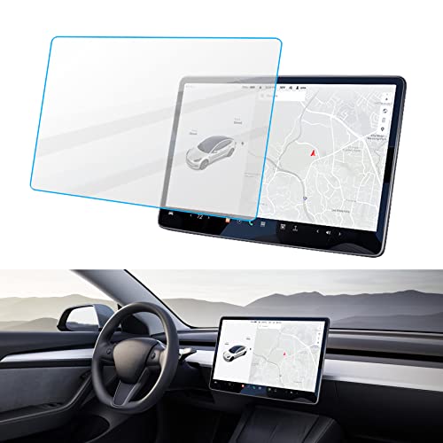 BJSIA HD Tempered Glass Compatible with Tesla 3/Y 15' Center Control Touch Car Navigation Screen Protector Car Accessories