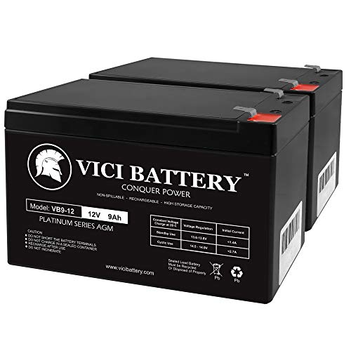 12V 9Ah SLA Battery Replacement for Cyberpower CP1500AVRLCD - 2 Pack - VICI Battery brand product