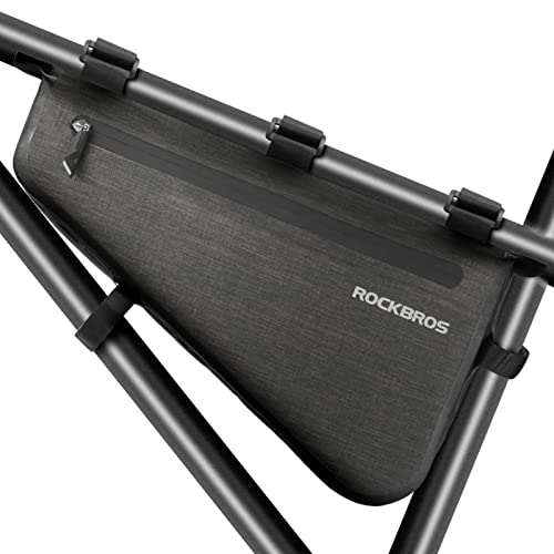ROCKBROS 8L Bike Bicycle Frame Bag Waterproof Bikepacking Bike Bag Triangle Frame Bag Large Bike Storage Bag Under Frame