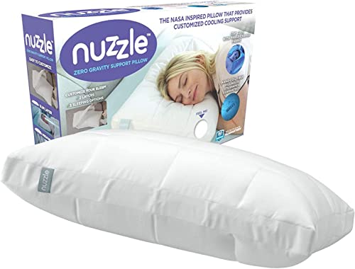 Nuzzle AS-SEEN-ON-TV Bed Pillow for Sleeping - Ultra Cool and Comfortable - Two Adjustable Inner Layers for Comforting Support - Perfect for Side, Back, and Stomach Sleepers - King Size