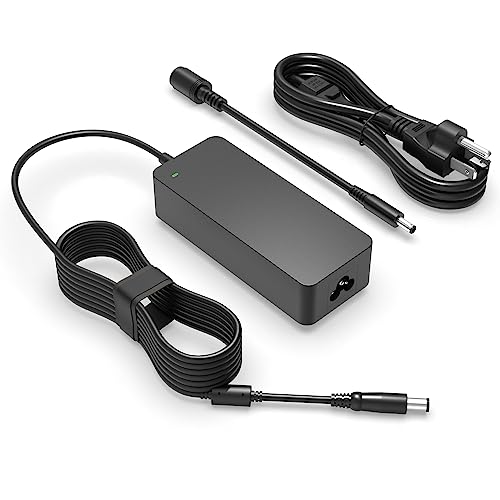 90W 65W AC Adapter for Dell Latitude Laptop Charger, for All Dell Latitude Series Round Connectors 19.5V 4.62A