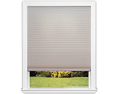Redi Shade No Tools Easy Lift Trim-at-Home Cordless Cellular Light Filtering Fabric Shade Natural, 60 in x 64 in, (Fits windows 43 in - 60 in)