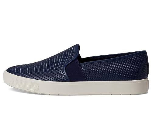 Vince Womens Blair Slip On Fashion Sneakers Midnight Blue Perf Leather 7 M