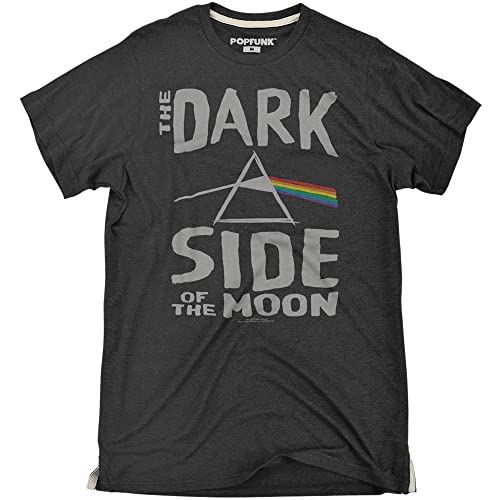 Popfunk Official Pink Floyd Dark Side of The Moon Slim Fit Ultrasoft Tri-Blend T-Shirt (Large)
