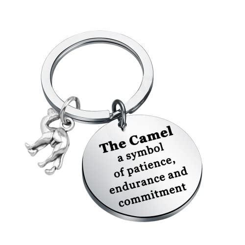 ENSIANTH Camel Keychain Camel Inspirational Gift Camel Lover Gift Desert Animal Lover Gift Camel Owner Gift Desert Travel Gift (Camel Key)