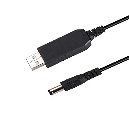 CCYC DC 5V to DC 9V USB Voltage Step Up Converter Cable, Power Supply Adapter Cable with DC Jack 5.5 x 2.5mm or 5.5 x 2.1mm, for Fan, Led Light, Wireless Router, Speakers and More Devices