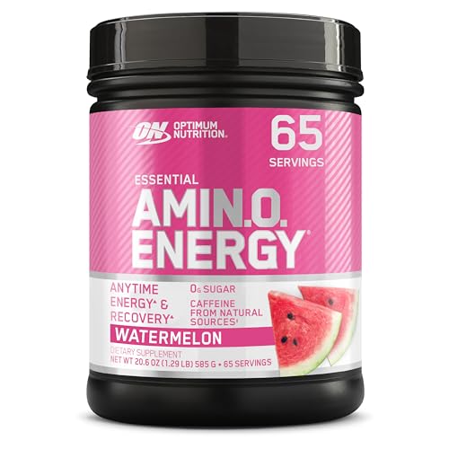Optimum Nutrition Amino Energy - Pre Workout with Green Tea, BCAA, Amino Acids, Keto Friendly, Green Coffee Extract, Energy Powder - Watermelon, 65 Servings (Packaging May Vary)