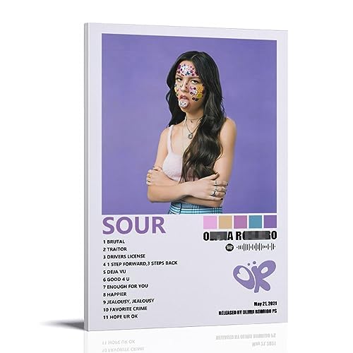 Olivia Singer Poster SOUR Album Cover Poster Music Poster (12'x18'UnFramed)