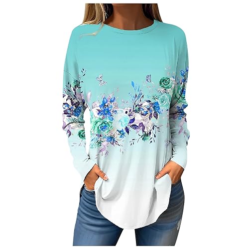 Generic Womens Fall Tops Womens Tops Dressy Casual Womens Fashion Tops Fall Womens Tops Crewneck Sweatshirt Women Trending Fall Clothes for Women 2023