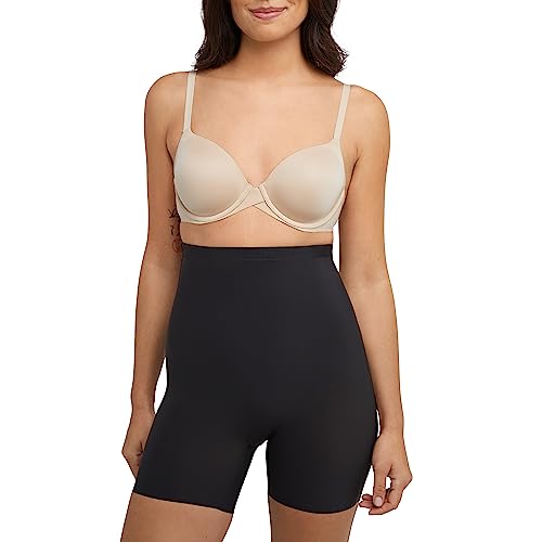 Maidenform womens Maiden Form Sleek Smoother Hi-waist Shorty shapewear briefs, Black, Large US