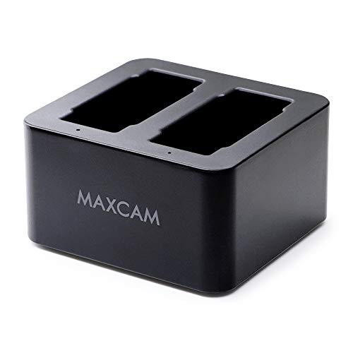 MAXCAM Dual Battery Charger with Type-C USB Cable for GoPro HERO12/HERO11/HERO10/HERO9 Black Enduro Battery