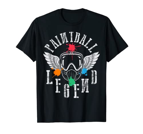 Paintball Legend Player Paintballer Paintballing Mask Retro T-Shirt