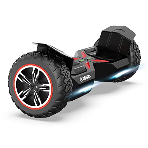Gotrax E4 Hoverboard with 8.5' Offroad Tires, Music Speaker and 7.5mph & 7.5 Miles, UL2272 Certified, Dual 250W Motor and 144Wh Battery All Terrain Self Balancing Scooters for 44-220lbs Kid Adult