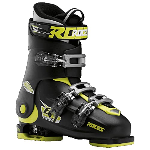 Roces IDEA Free Adjustable Ski Boot Black-Lime Green 22.5-25.5