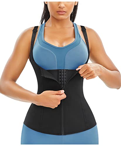 Waist Trainer Cincher Tummy Slimmer Breathable Shapewear Girdle Long Torso(XL Fits 30.7-33.8 Inch Waistline, Black)