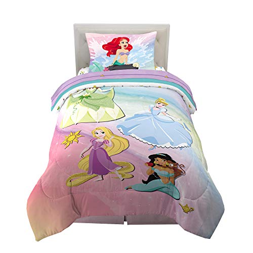 Disney Princess Ariel Kids Bedding Super Soft Comforter And Sheet Set, 4 Piece Twin Size, 'Official' Disney Product By Franco
