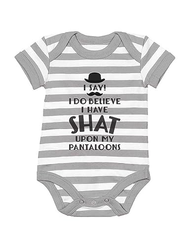Tstars Funny Baby Outfit Newborn Girl Boy Clothes Babies Gift Infant Bodysuit 6M gray/white